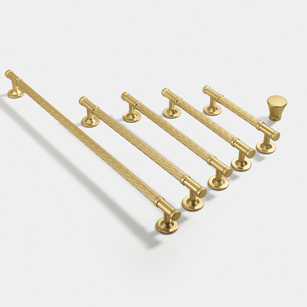 Fashionable Gold Textured Kitchen Cabinet Handles