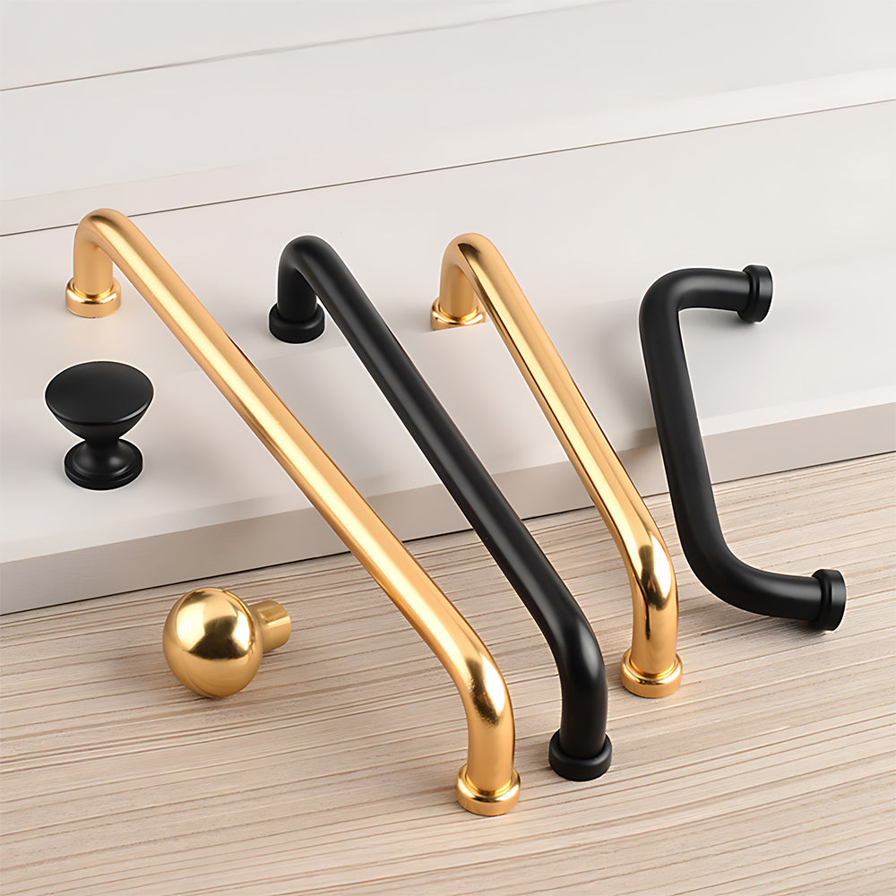French Minimalist Rounded Arc Cabinet Handles