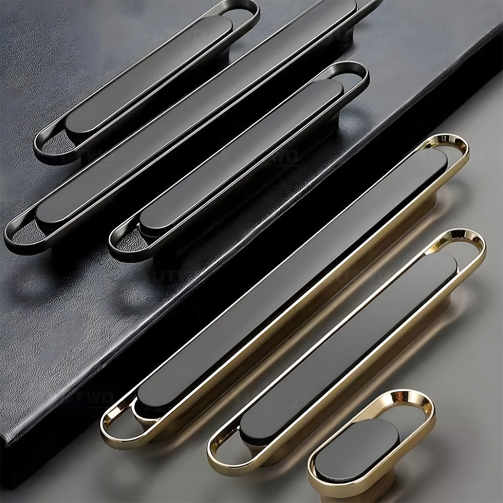 Two-color Zinc Alloy Modern Bedroom Cabinet Handles