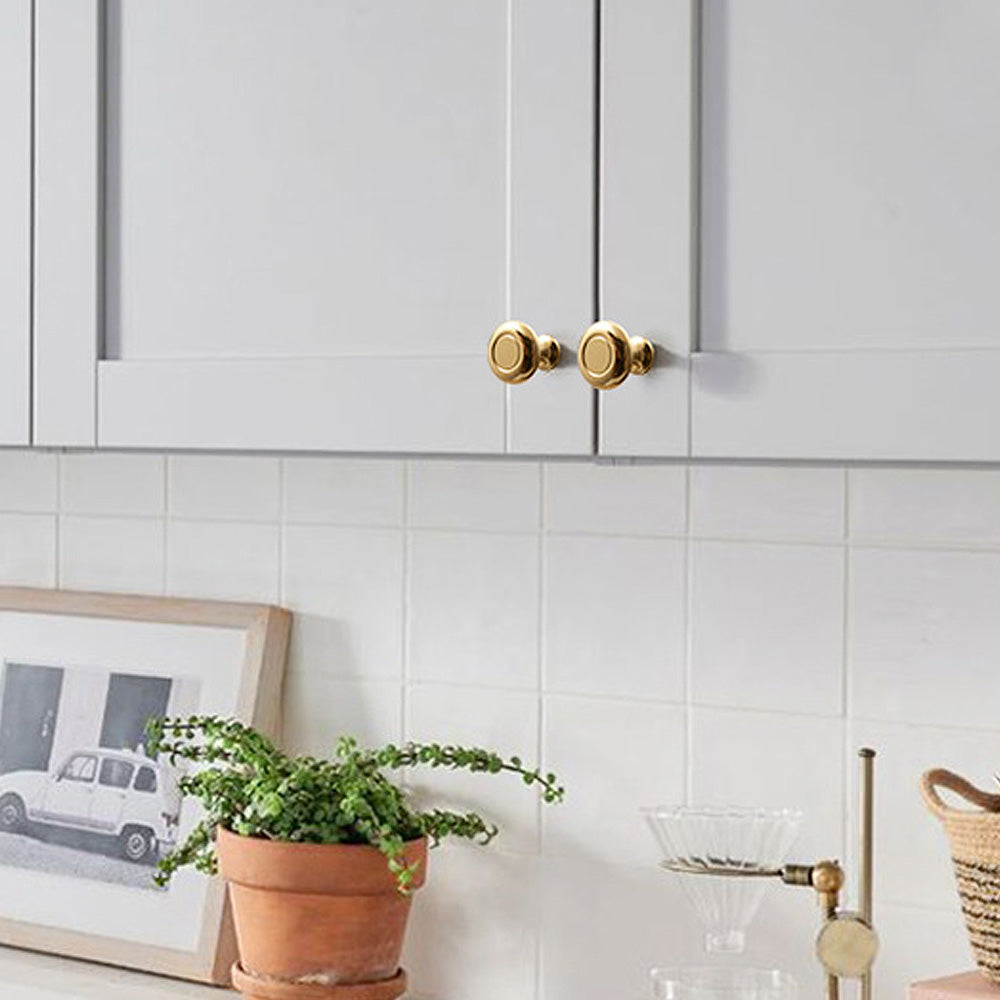 Simple Luxurious Bright Gold Kitchen Door Handles