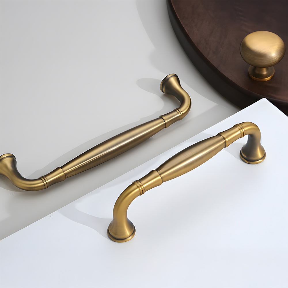 Brushed Brass Retro American Style Handles