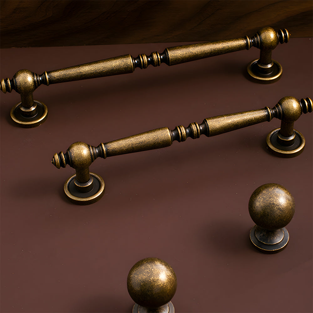 Vintage Simple Solid Brass Cabinet Handles