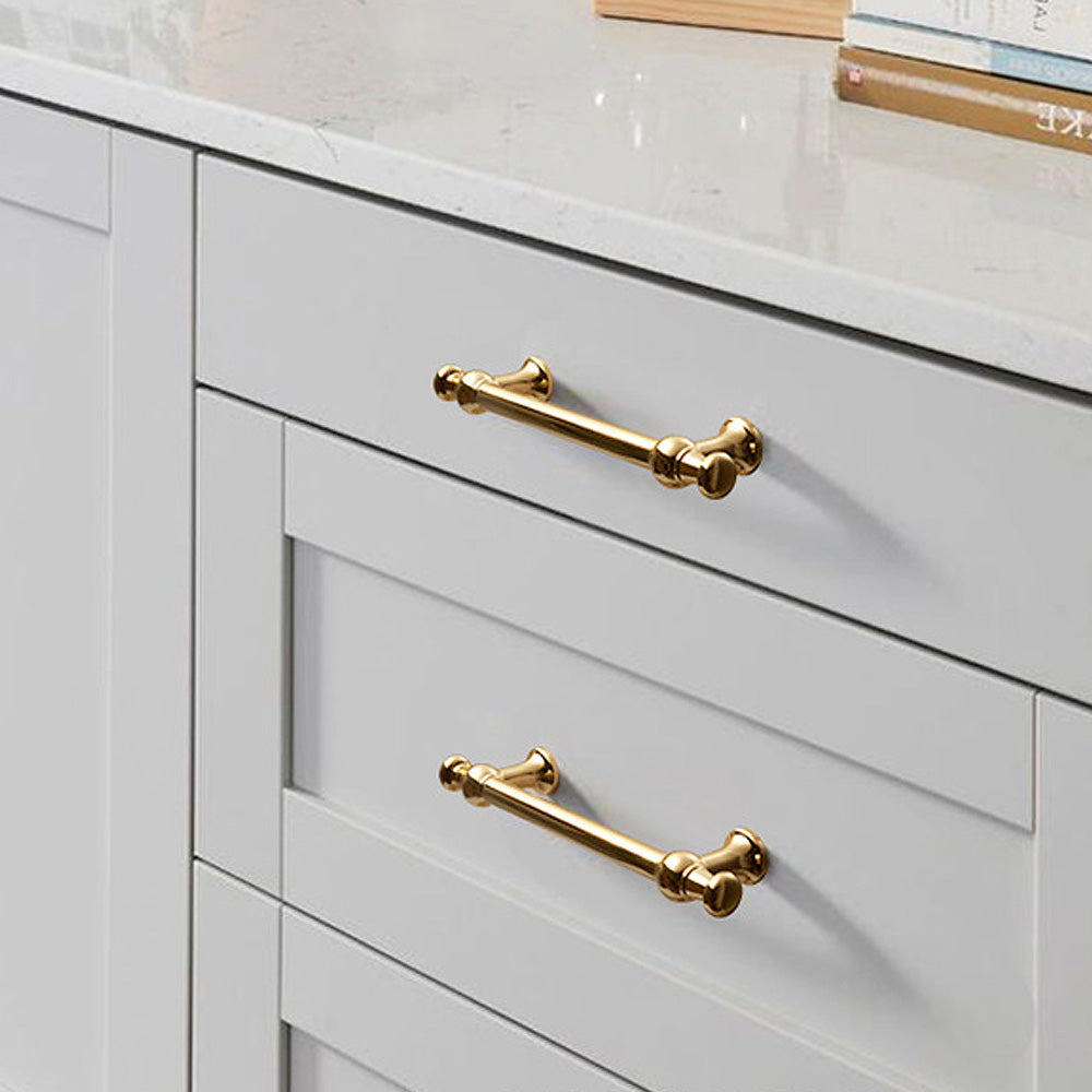 Simple Luxurious Bright Gold Kitchen Door Handles