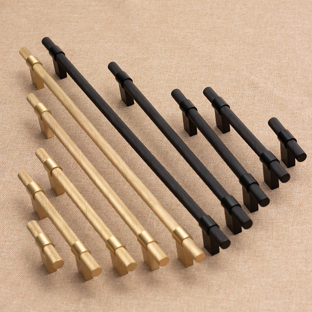 Simple Black Gold Long Pull Cabinet Door Handle