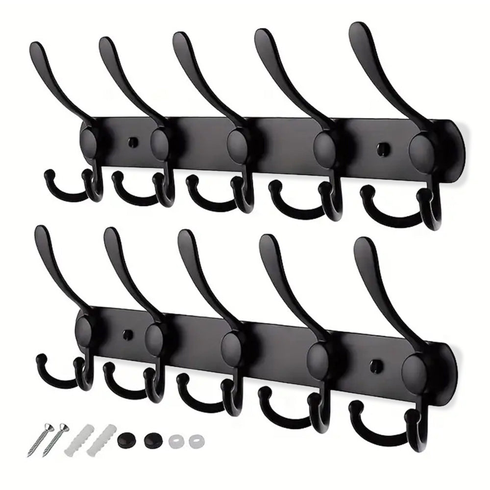 Black Retro Entrance Wall Coat Hat Hook