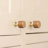 Cowhide Pure Brass Handle Modern Simple Drawer Cabinet Small Handle