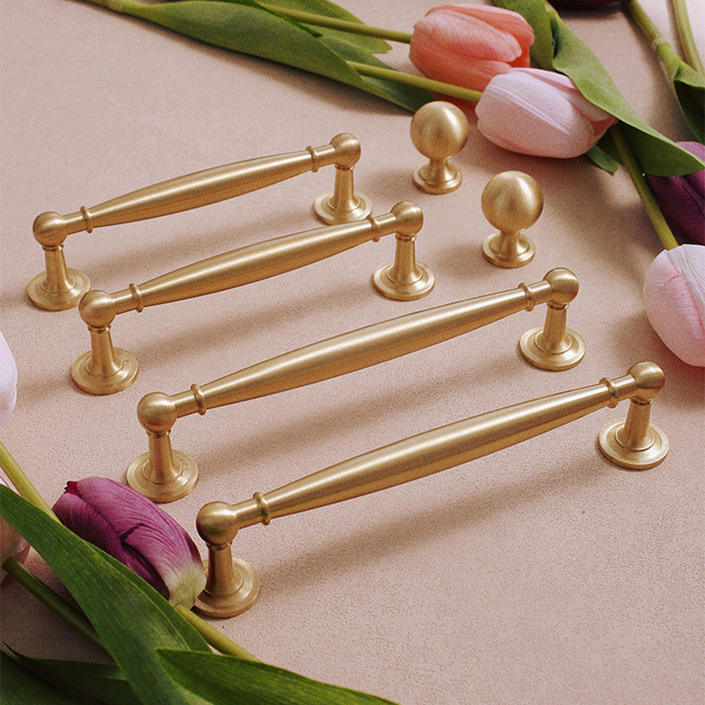 French Luxury Brass Wardrobe Door Cabinet Handles