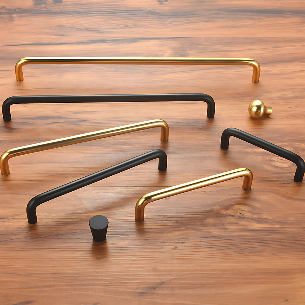 Simple Aluminum Alloy Round Arc Cabinet Handle