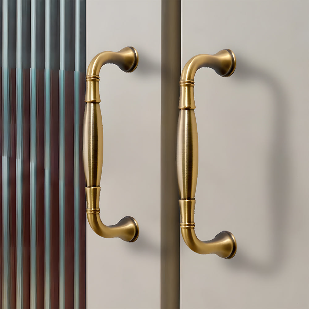Brushed Brass Retro American Style Handles