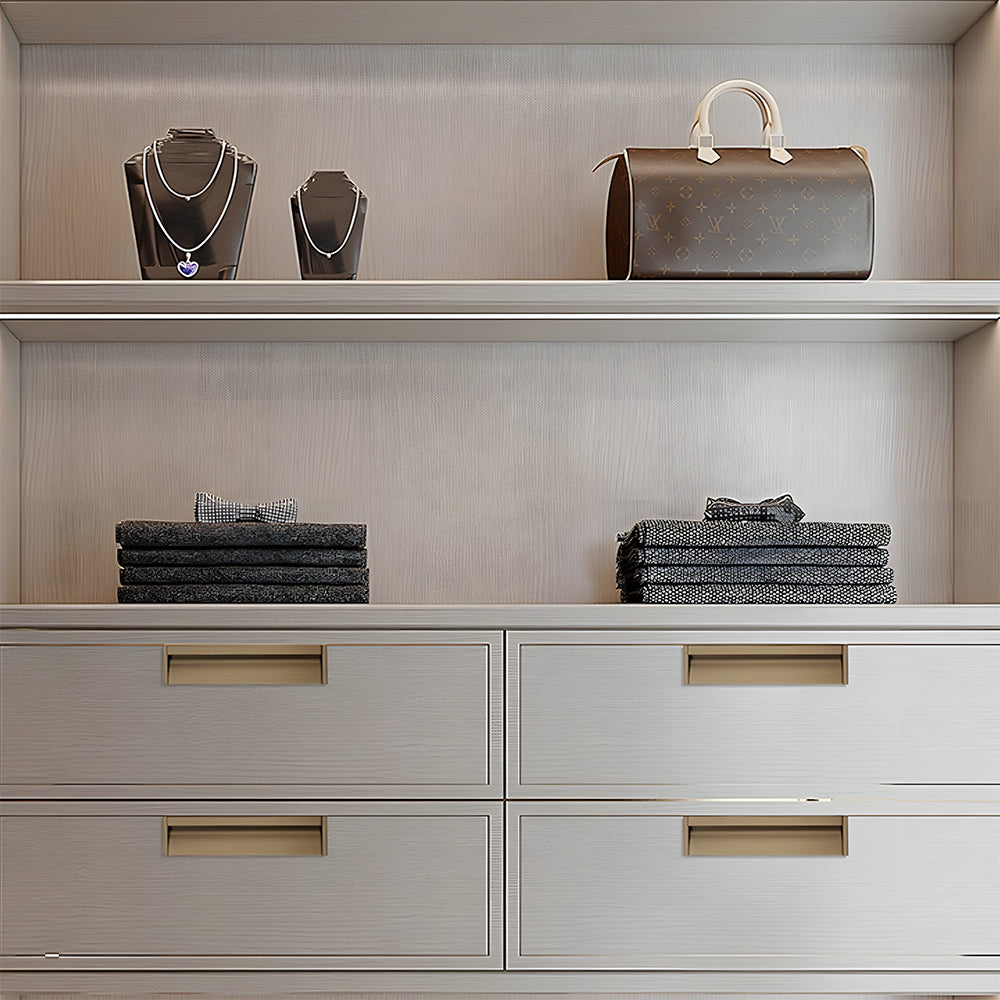 Stylish Extended Solid Concealed Cabinet Handles