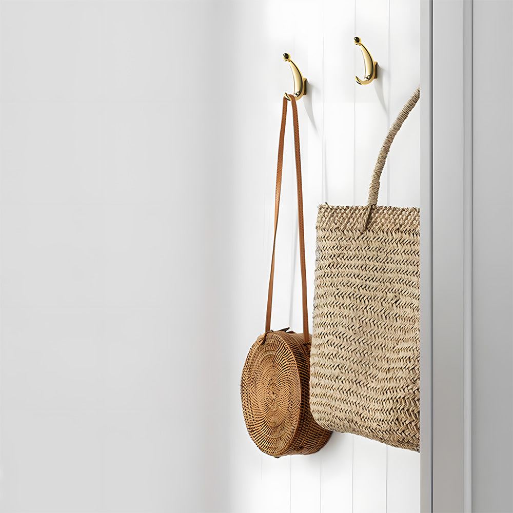 Modern Curved Zinc Alloy Wall Mounted Wall Hooks
