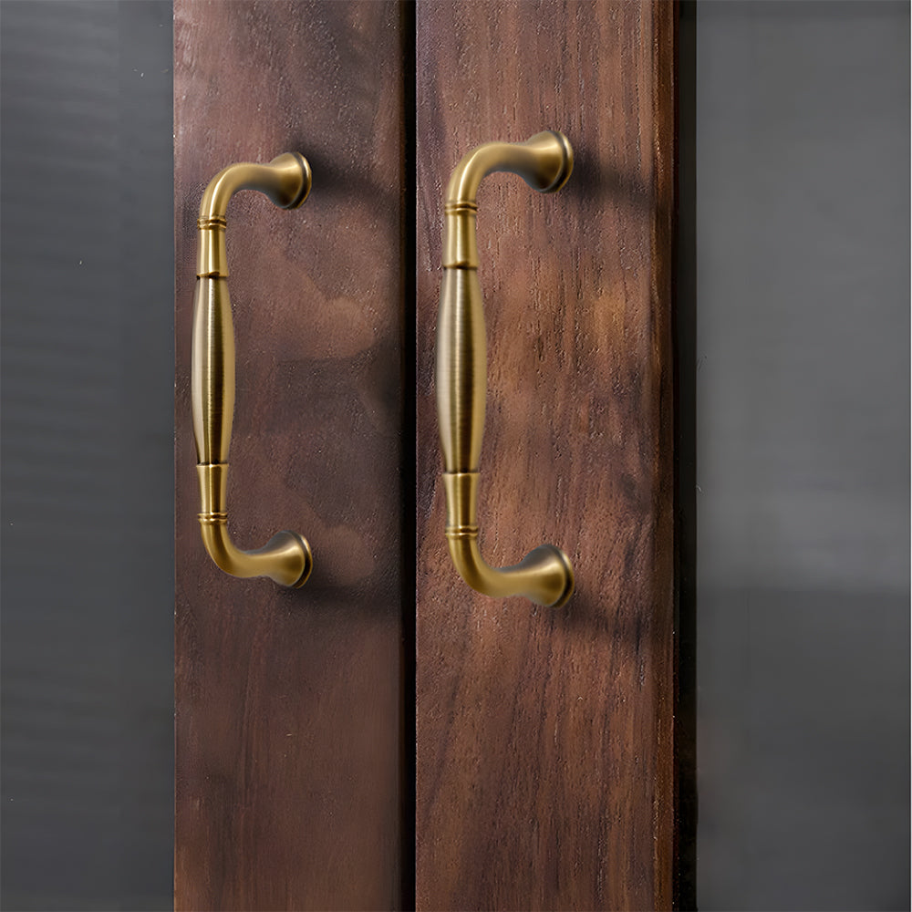 Brushed Brass Retro American Style Handles