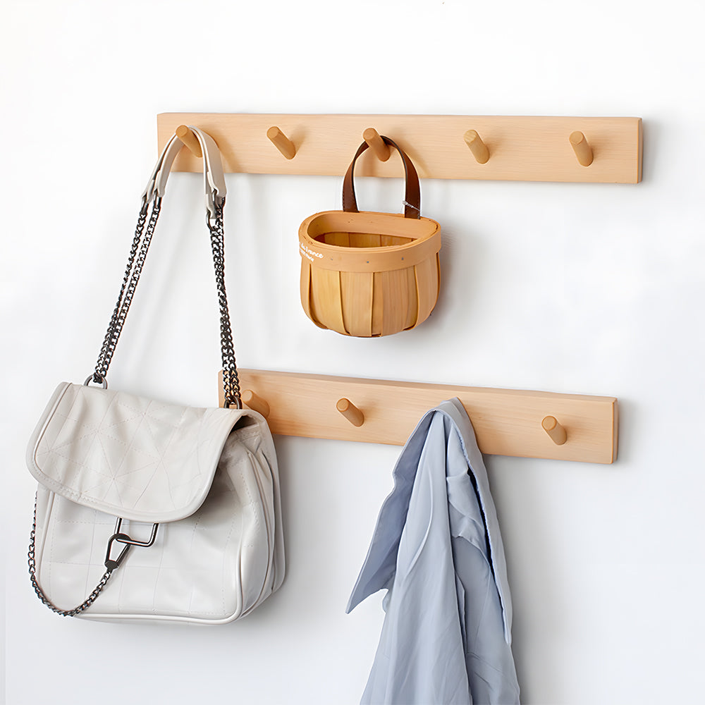 Modern Wooden Elegant Coat Wall Hooks