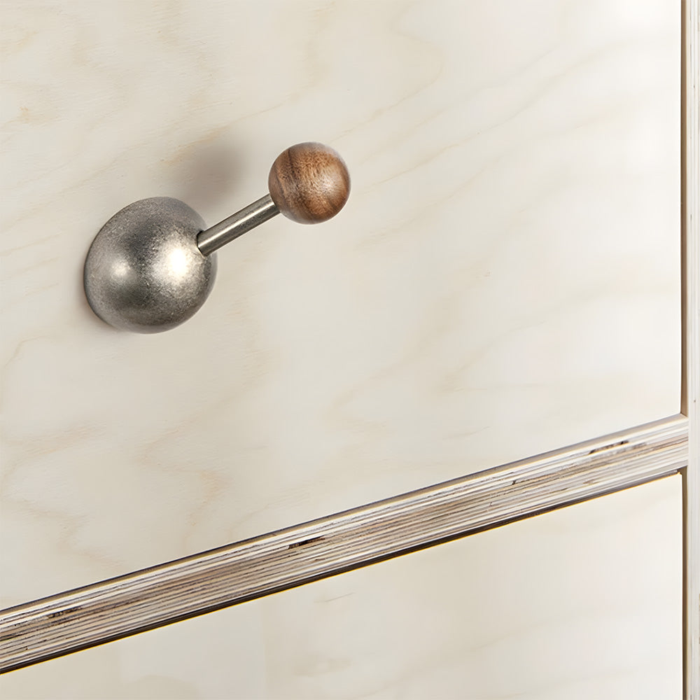 Walnut Cupboard Knobs & Wall Hooks