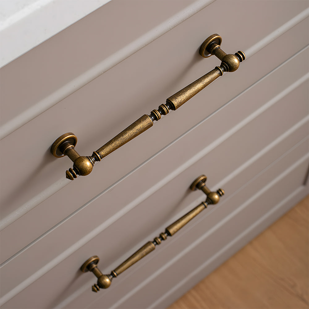 Vintage Simple Solid Brass Cabinet Handles