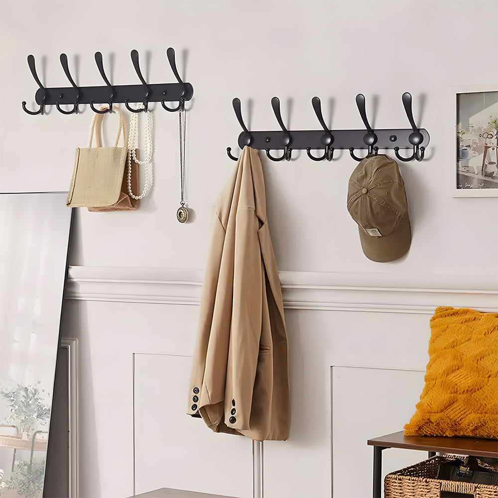 Black Retro Entrance Wall Coat Hat Hook