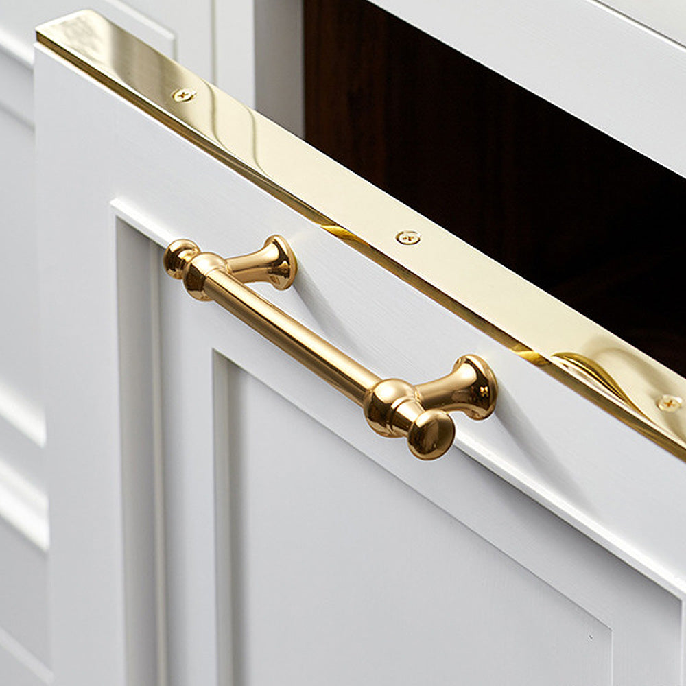 Simple Luxurious Bright Gold Kitchen Door Handles