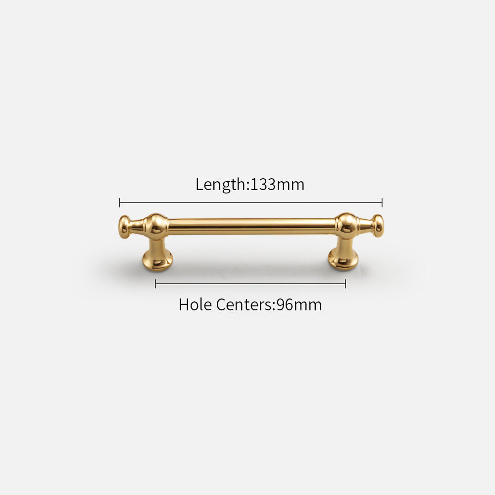Simple Luxurious Bright Gold Kitchen Door Handles