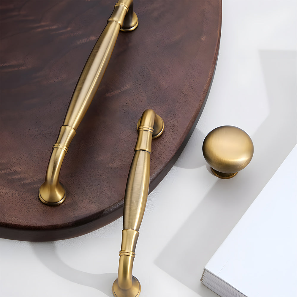 Brushed Brass Retro American Style Handles