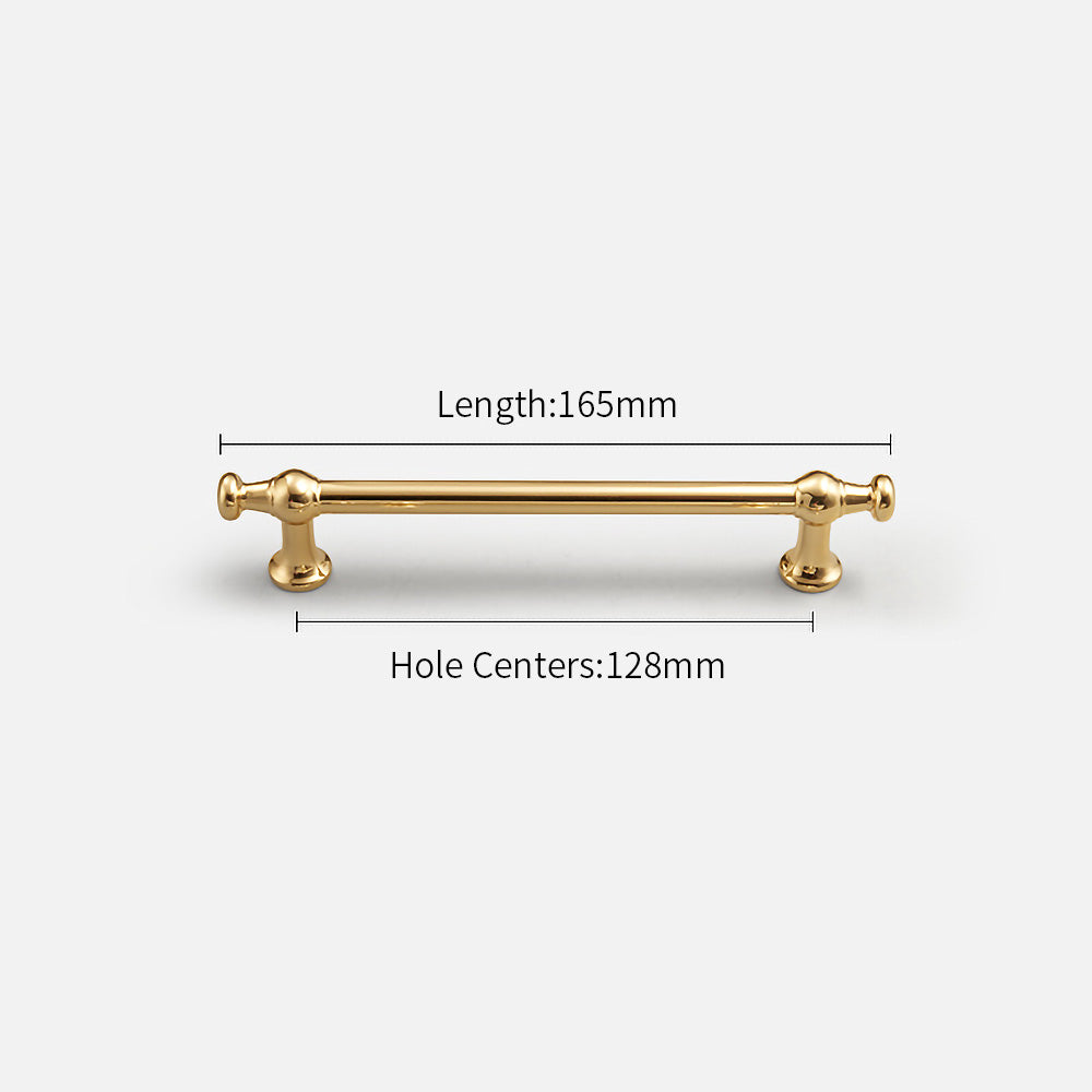 Simple Luxurious Bright Gold Kitchen Door Handles