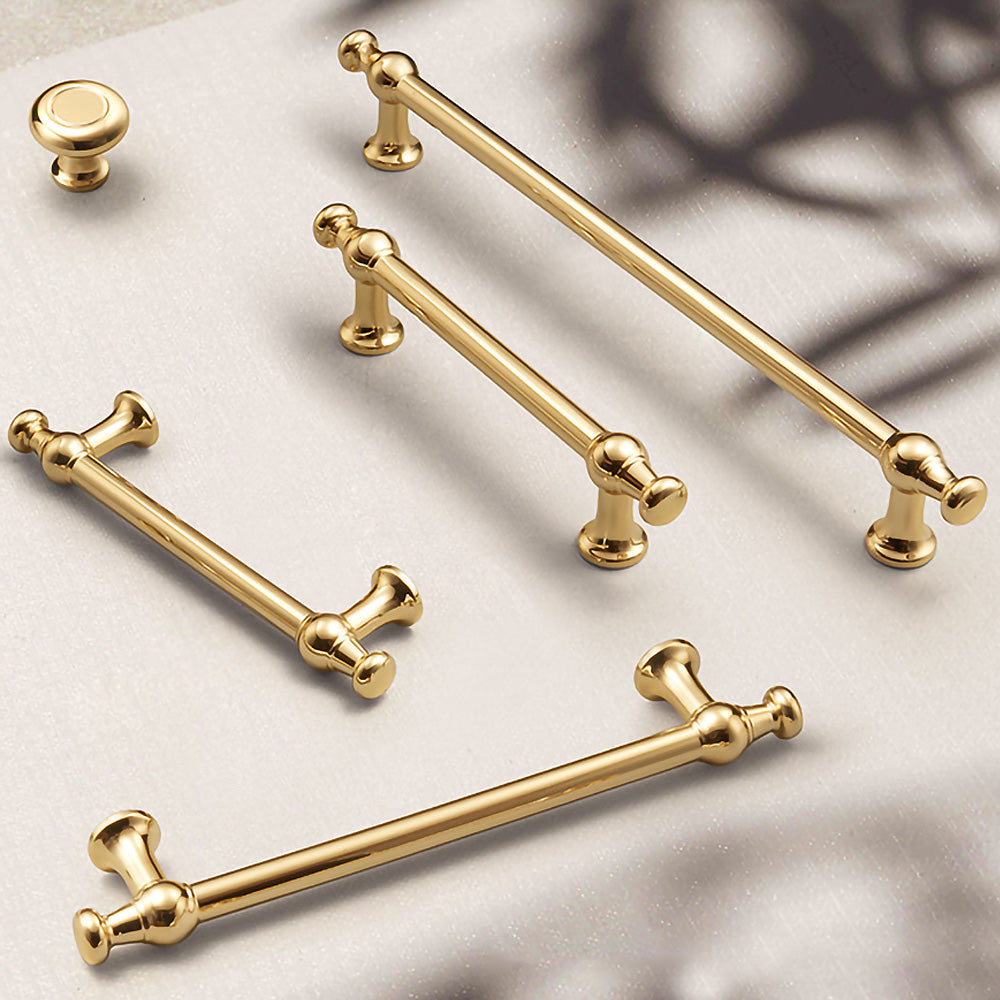Simple Luxurious Bright Gold Kitchen Door Handles