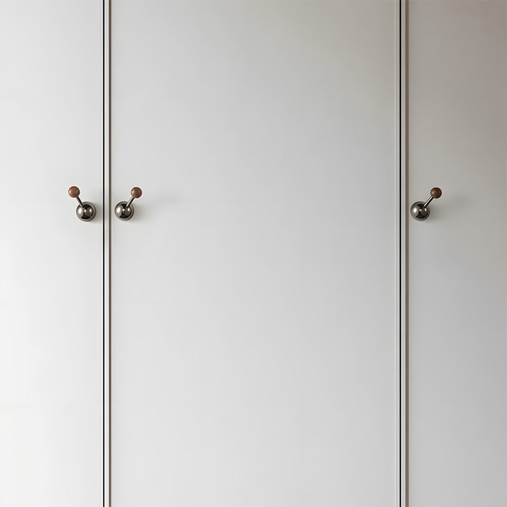 Walnut Cupboard Knobs & Wall Hooks