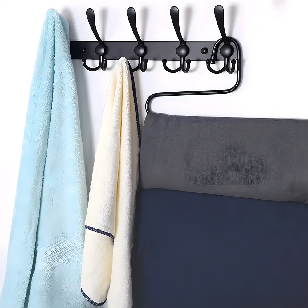 Black Retro Entrance Wall Coat Hat Hook