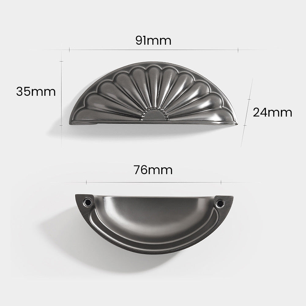 Modern Antique Shell Cabinet Edge Pulls
