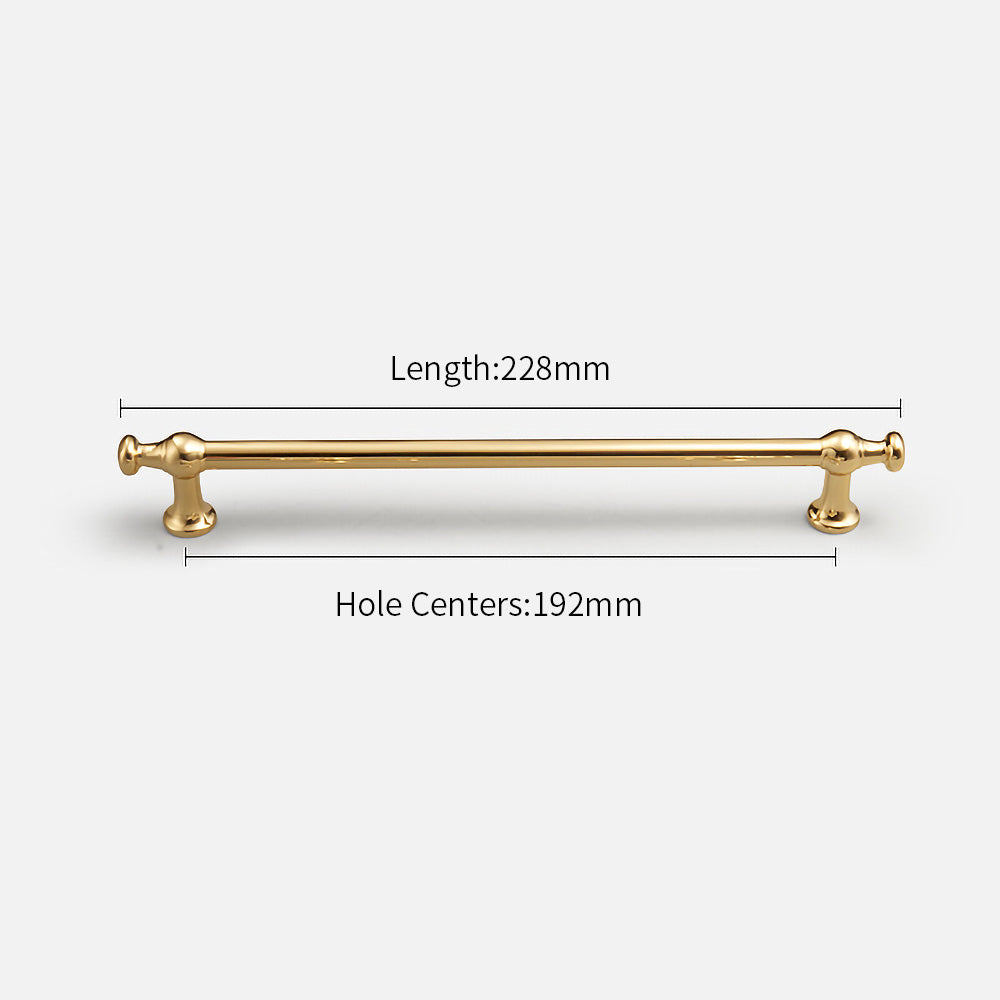 Simple Luxurious Bright Gold Kitchen Door Handles
