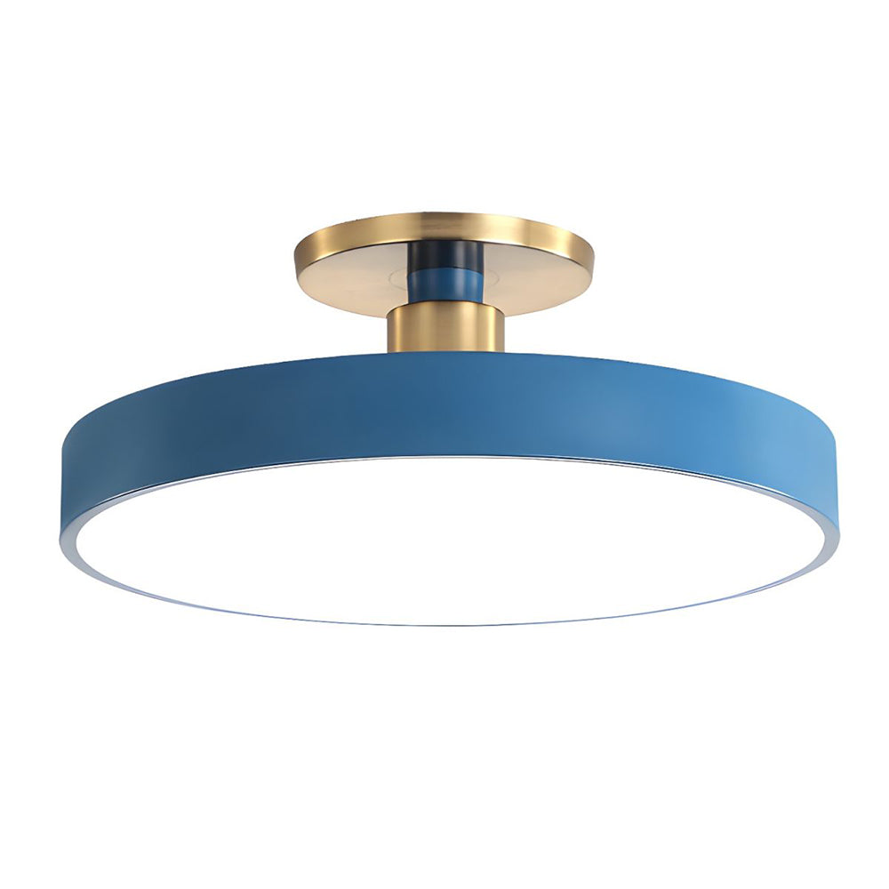Modern Concise Circular LED Semi Flush Mount Ceiling Light