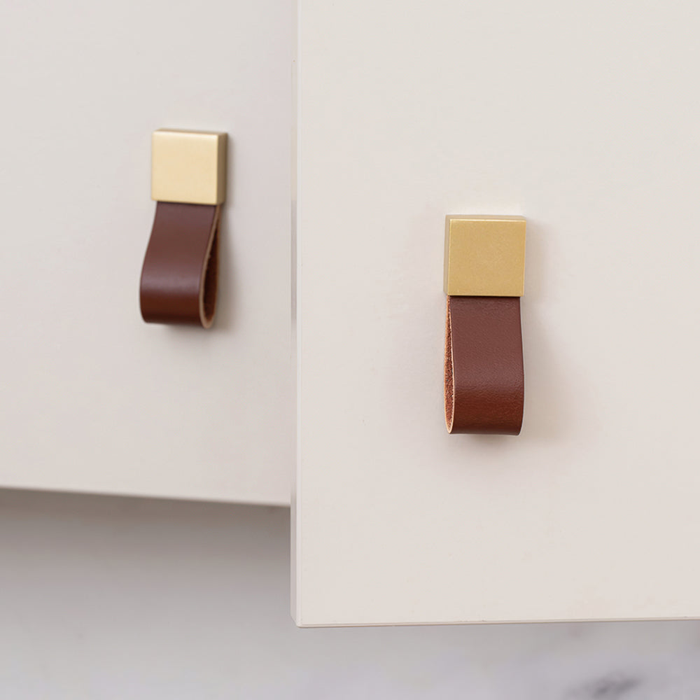 Children's Room Anti-collision Leather Wardrobe Handle