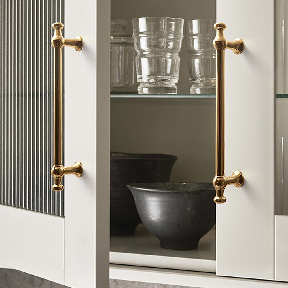 Simple Luxurious Bright Gold Kitchen Door Handles