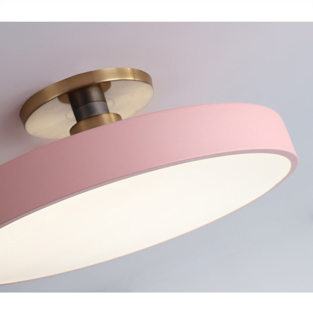 Modern Concise Circular LED Semi Flush Mount Ceiling Light