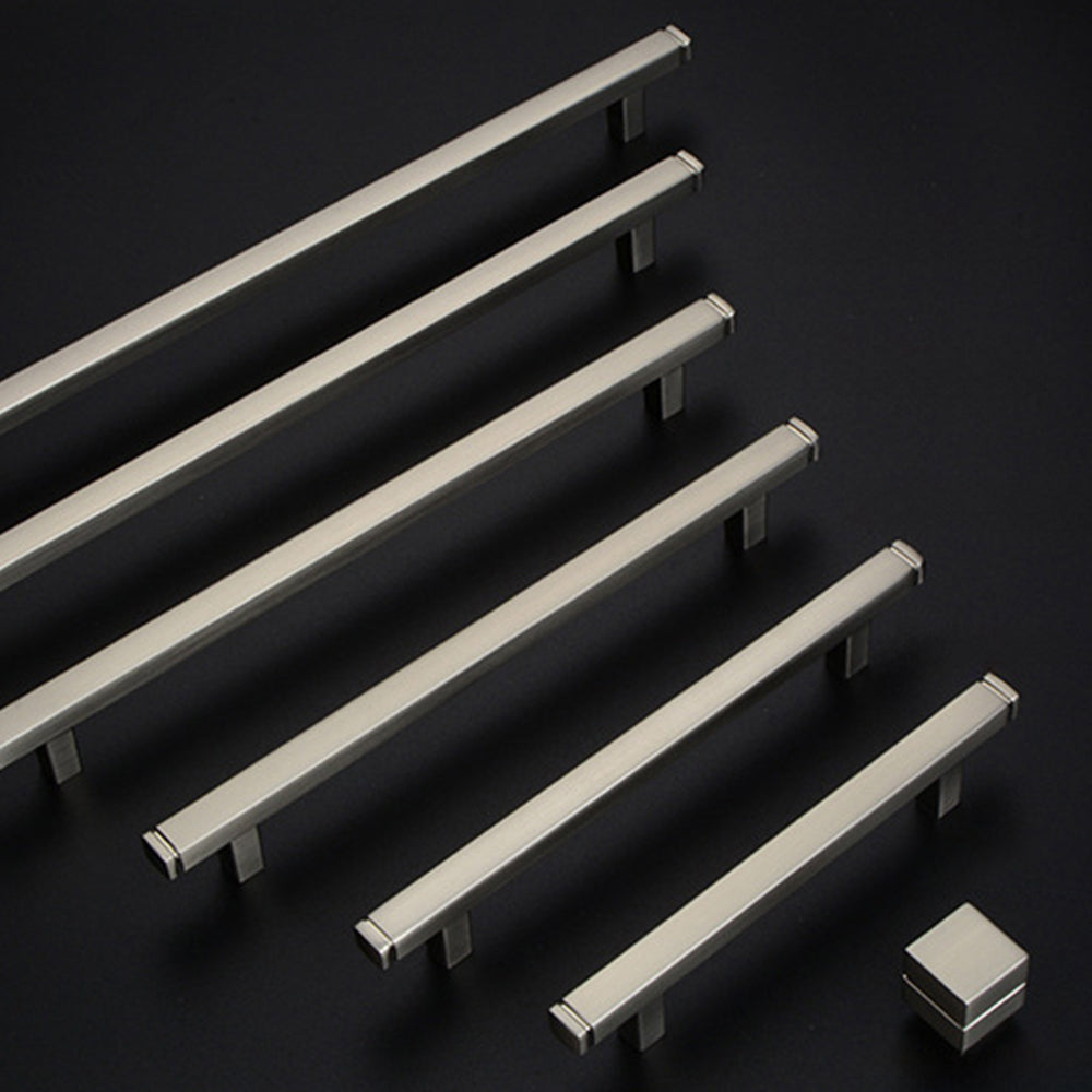 Modern Minimalist Square Brushed Handles And Pulls