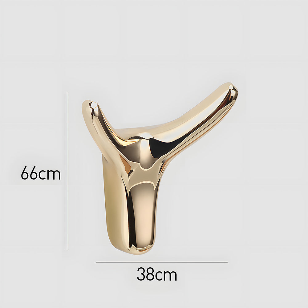 Modern Cute Metal Antler Coat Single Hook