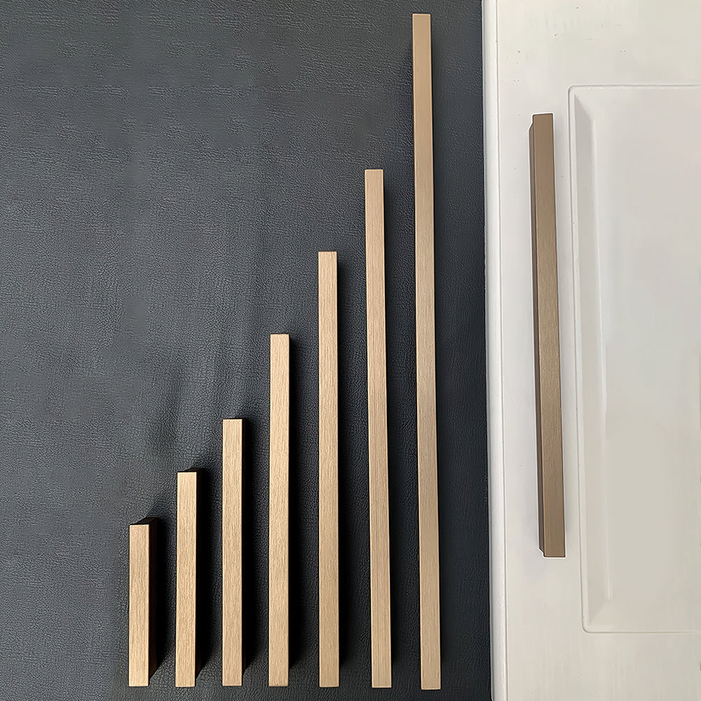 Gold Minimalist Classic Long Edge Cabinet Handles