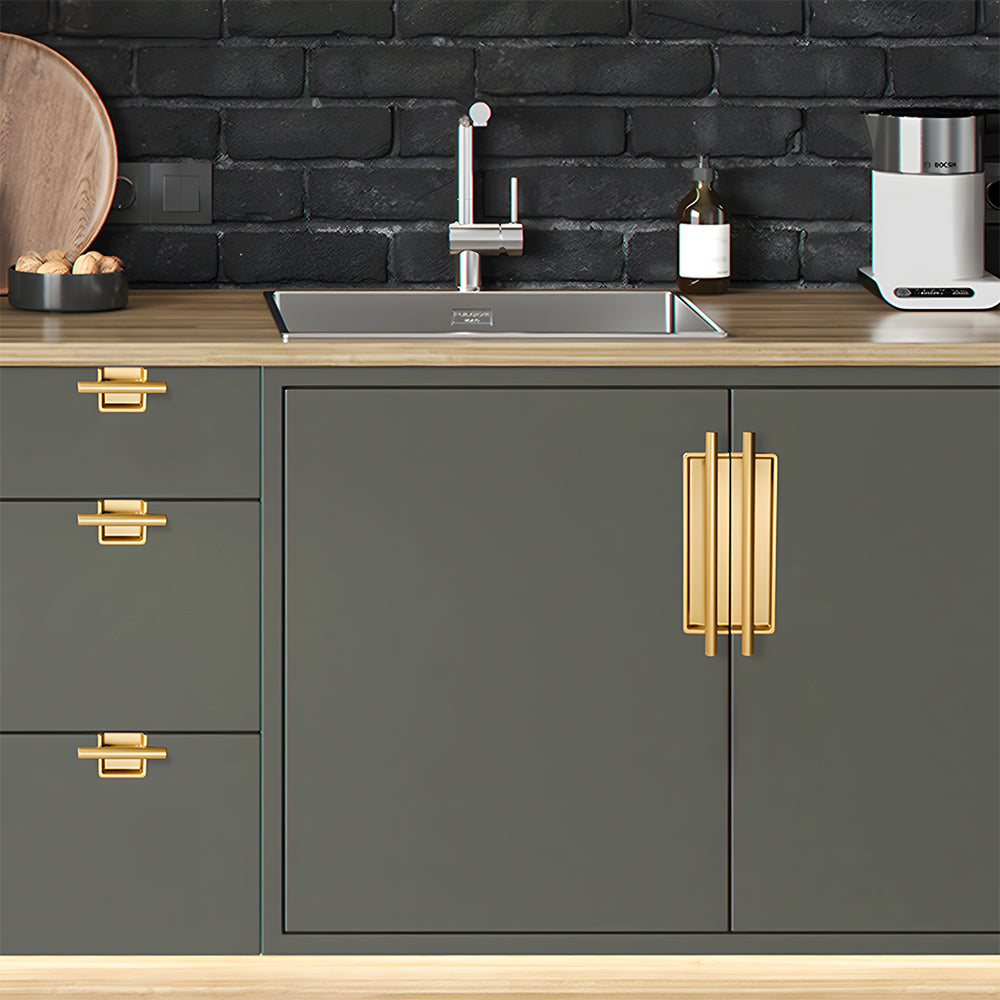 Simple Aluminum Alloy Recessed Concealed Cabinet Handles