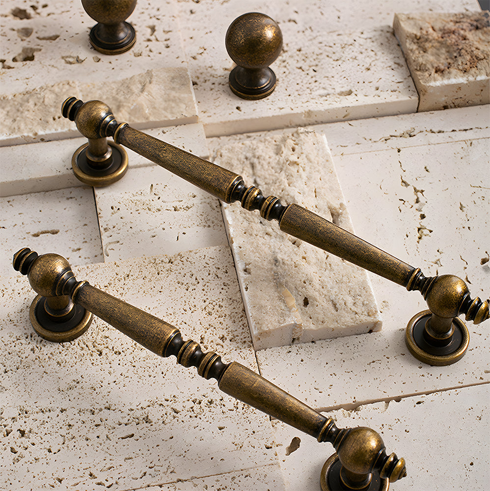 Vintage Simple Solid Brass Cabinet Handles
