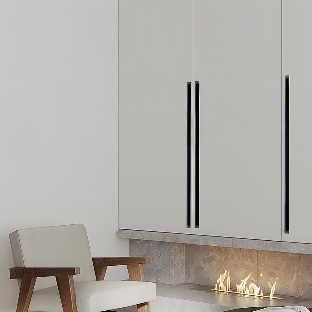 Retro Invisible Recessed Finger Edge Pull Cabinet Handles