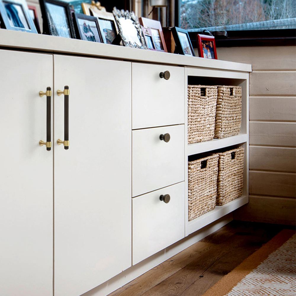 Gold&Black Drawer Kitchen Cupboard Handles