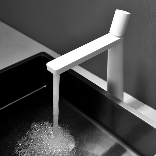 Waterfall Bathroom Basin Taps_White