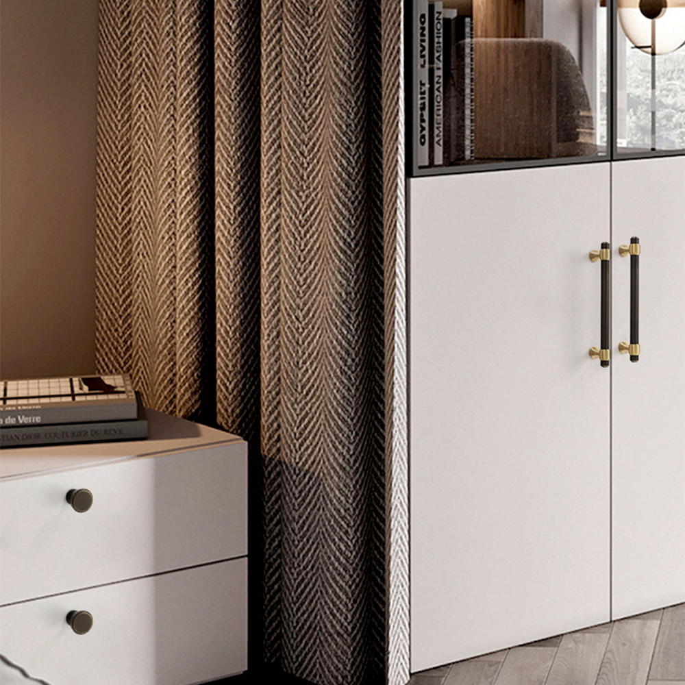 Gold&Black Drawer Kitchen Cupboard Handles