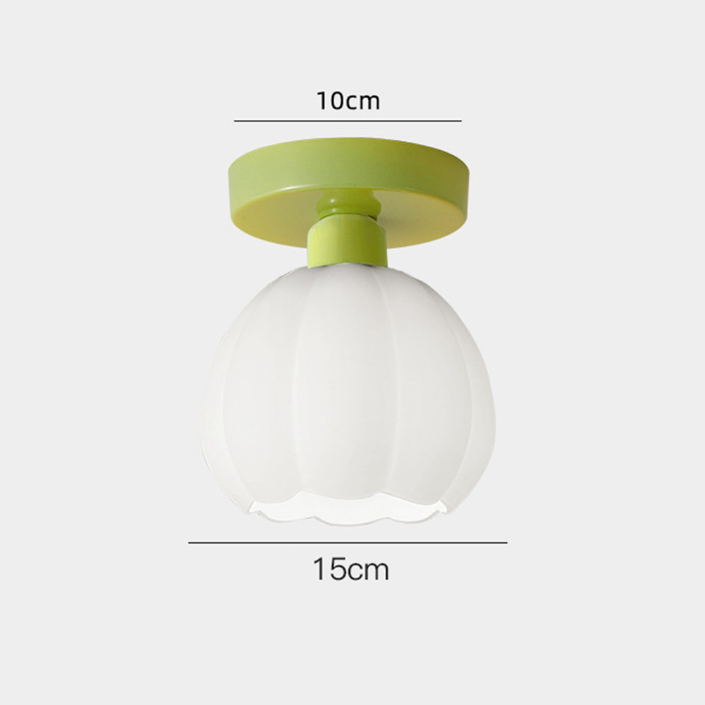 Modern Flower Shape Semi-Flush Ceiling Light -Homdiy