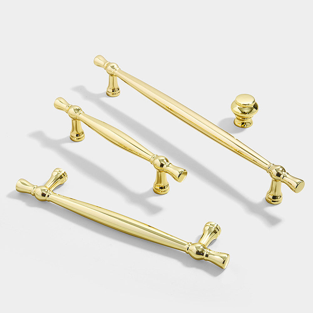 Simple Retro Gold Zinc Alloy Cabinet Handles And Drawer Knobs
