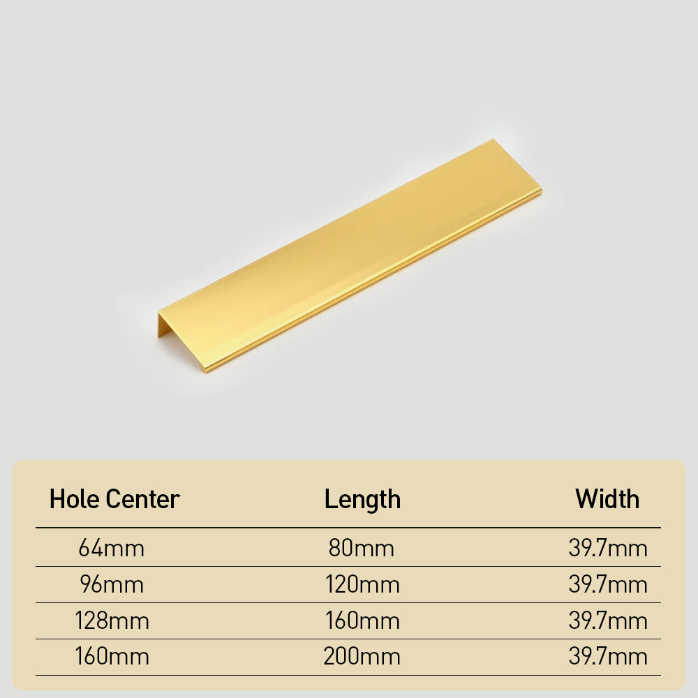 Modern Aluminum Alloy Cabinet Edge Pulls