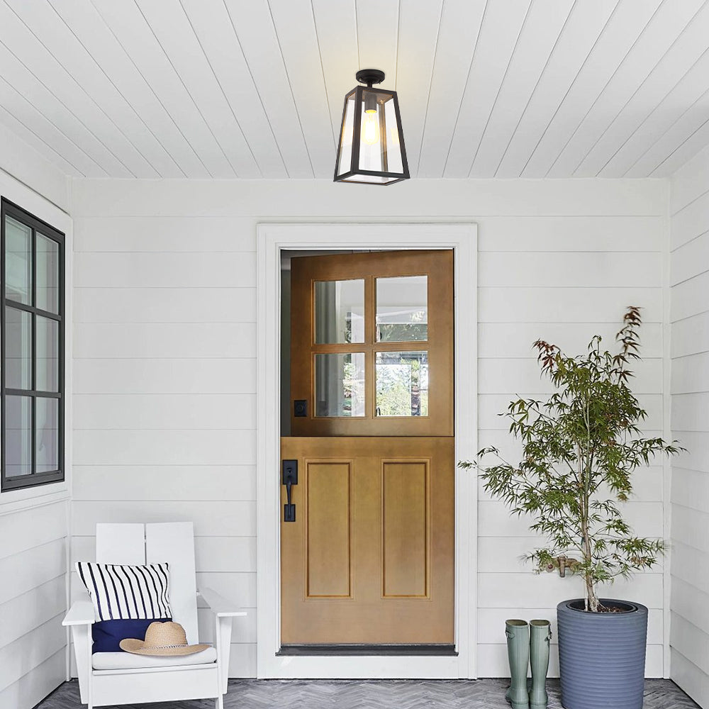 Vintage Outdoor Corridor Black Ceiling Lights