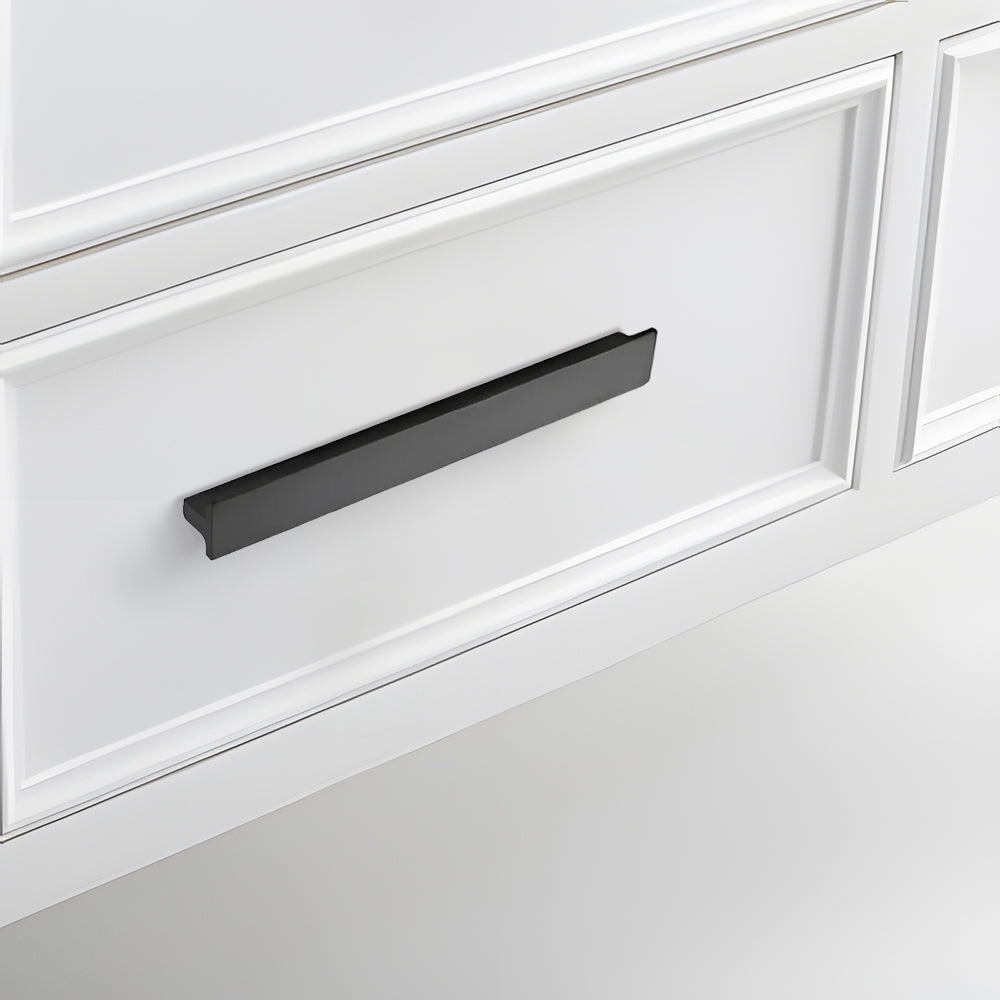 Classic Black Rectangle Kitchen Hardware Drawer Handles