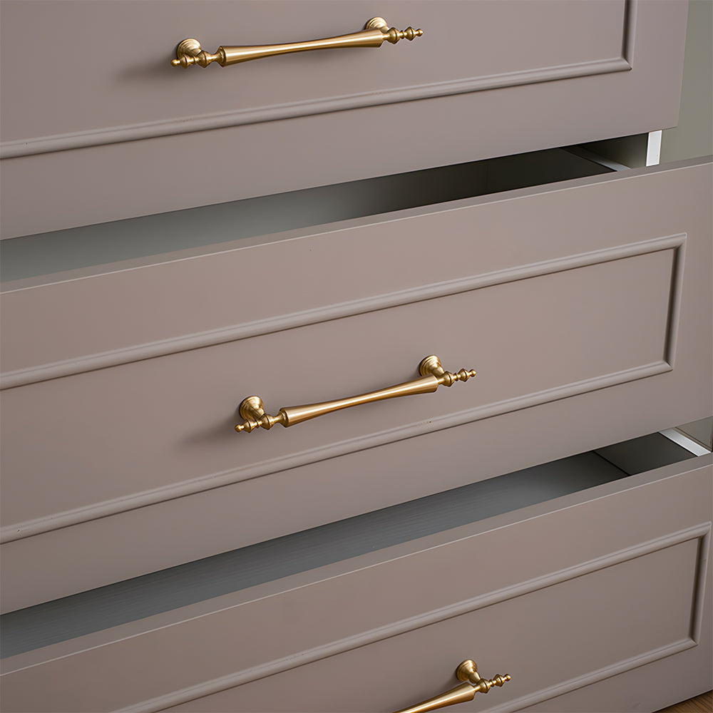 Retro Gold Brass Wardrobe Handles And Knobs