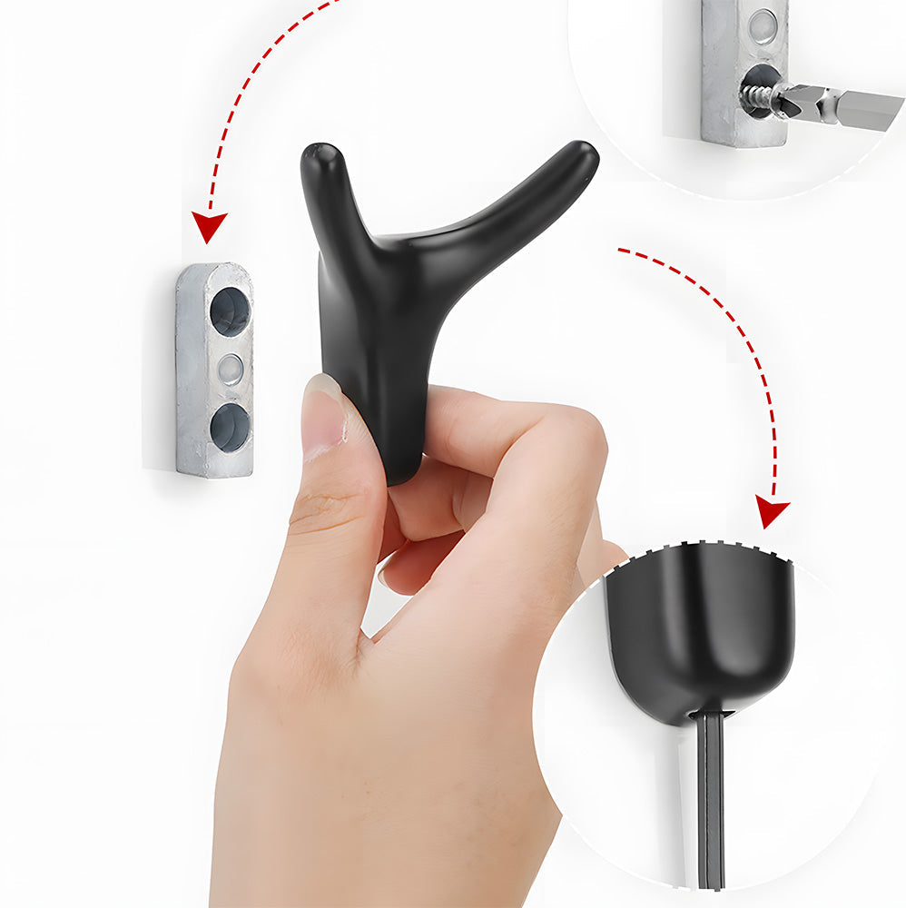 Modern Cute Metal Antler Coat Single Hook