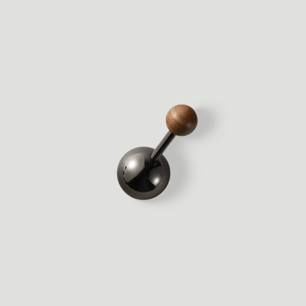 Walnut Cupboard Knobs & Wall Hooks